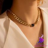 Thick Chain Single Layer Gold Necklace