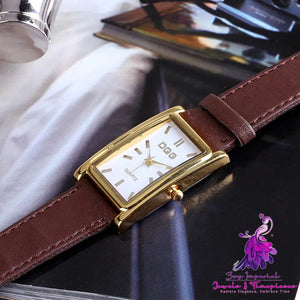 Gold Square Watch Head Quartz Watch for Men