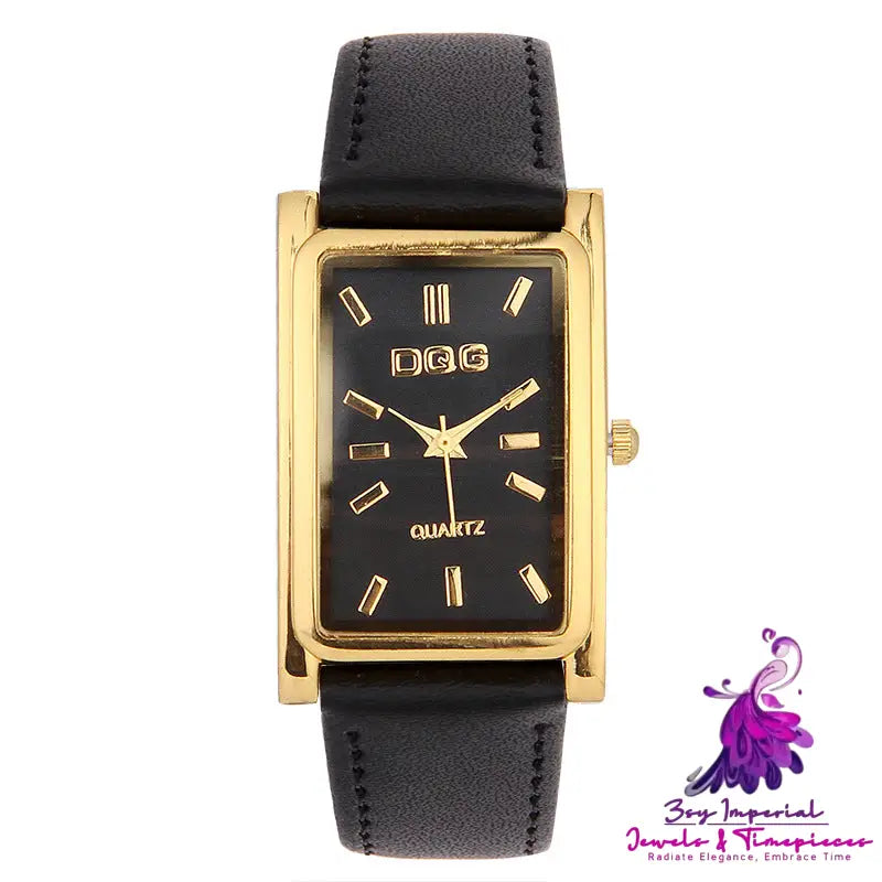 Gold Square Watch Head Quartz Watch for Men