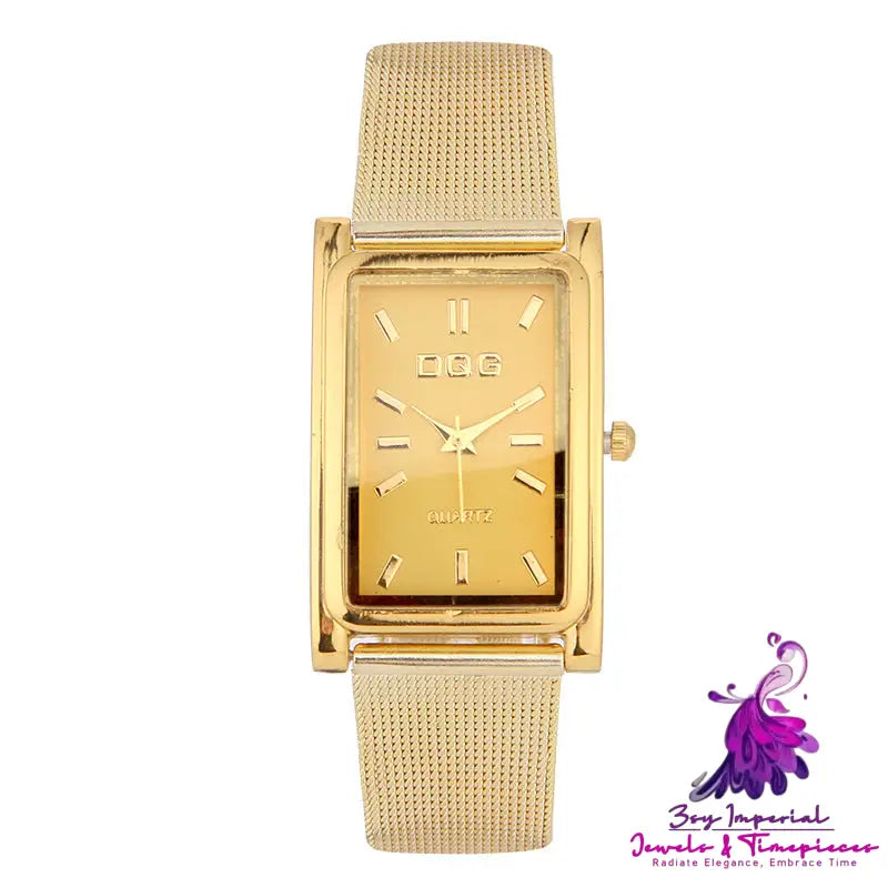 Gold Square Watch Head Quartz Watch for Men