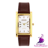 Gold Square Watch Head Quartz Watch for Men