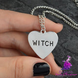 Witch Heart Gothic Necklace