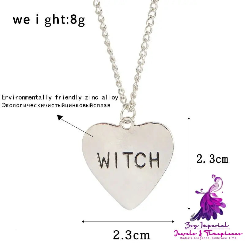 Witch Heart Gothic Necklace