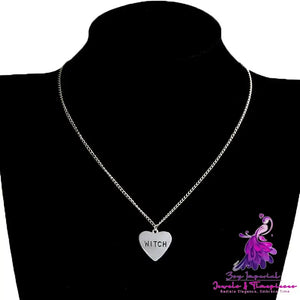 Witch Heart Gothic Necklace