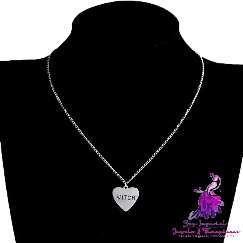 Witch Heart Gothic Necklace