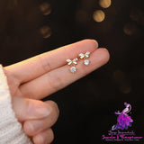 Graceful Zircon Bow Stud Earrings