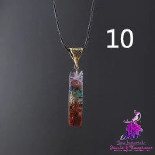 Seven Chakra Gravel Pendant