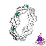 New Four-leaf Clover Ring For Women Summer Little Fresh S925