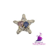 Colorful Rhinestone Star Duckbill Clip