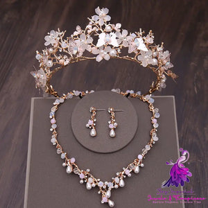 Simple Wedding Dress Crown Hair Accessories Set