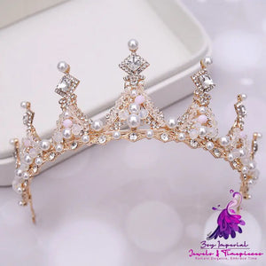 Simple Wedding Dress Crown Hair Accessories Set