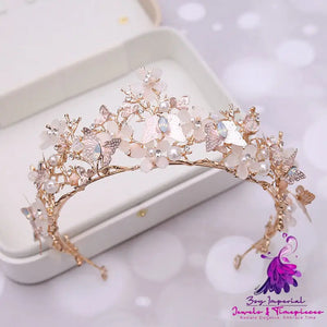 Simple Wedding Dress Crown Hair Accessories Set