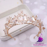 Simple Wedding Dress Crown Hair Accessories Set