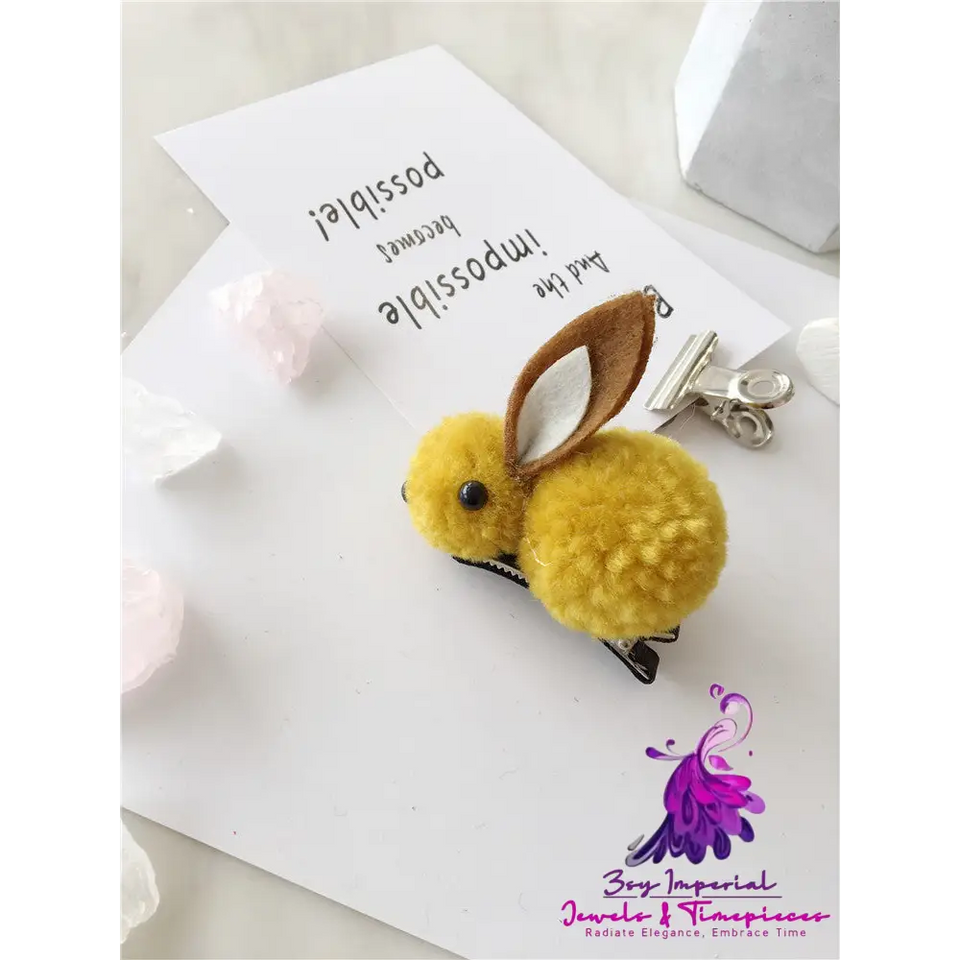 Hair Ball Rabbit Hair Ring