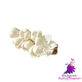 Vintage White Jasmine Flower Hair Clip Niche