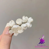 Vintage White Jasmine Flower Hair Clip Niche