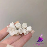 Vintage White Jasmine Flower Hair Clip Niche