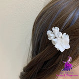 Vintage White Jasmine Flower Hair Clip Niche