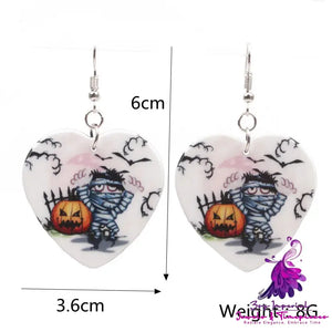 Halloween Black Cat Pumpkin Earrings Ghost Festival