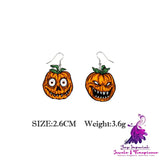 Halloween Earrings Smiley Pumpkin Earrings