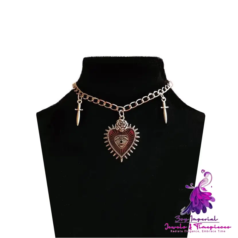 Vintage Gothic Heart Necklace