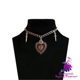 Vintage Gothic Heart Necklace