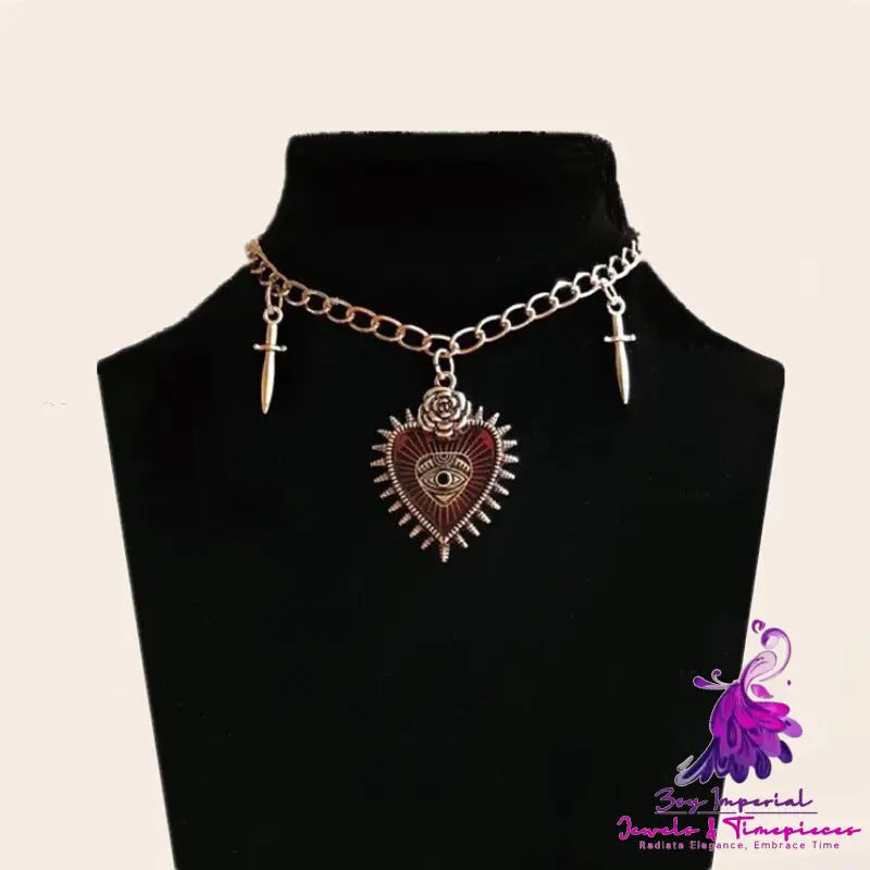 Vintage Gothic Heart Necklace