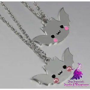 Mirror Shiny Bat Halloween Spooky Kawaii Pastel Goth Jewelry