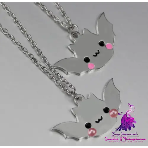 Mirror Shiny Bat Halloween Spooky Kawaii Pastel Goth Jewelry