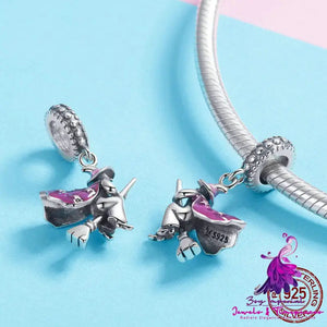 Halloween New Magic Witch S925 Silver Pendant