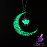 Multi-colored Moonlit Owl Necklace