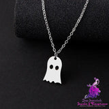 Gothic Ghost Spider Necklace