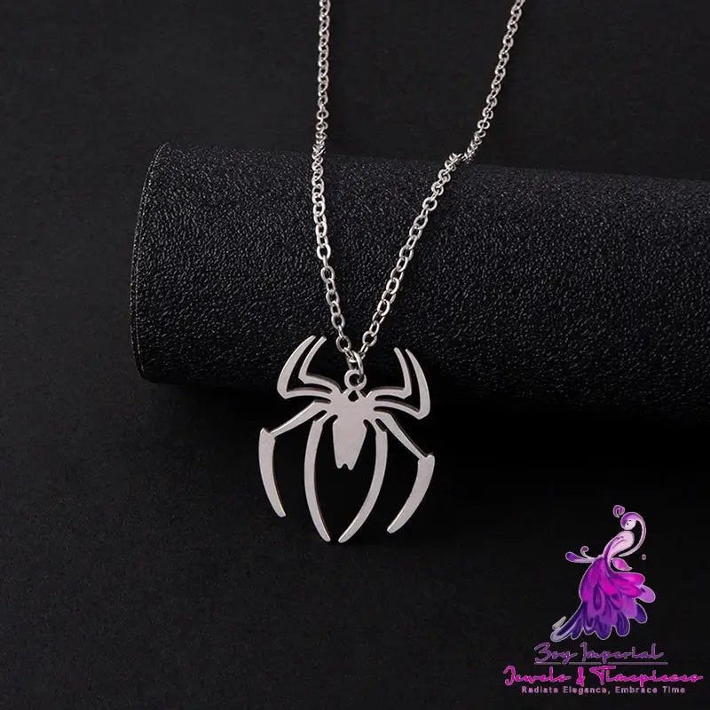 Gothic Ghost Spider Necklace