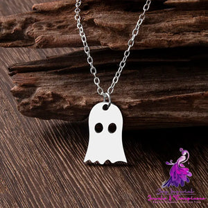 Gothic Ghost Spider Necklace