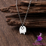 Gothic Ghost Spider Necklace