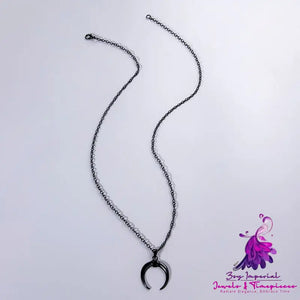 Black Witch Horn Necklace