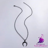 Black Witch Horn Necklace