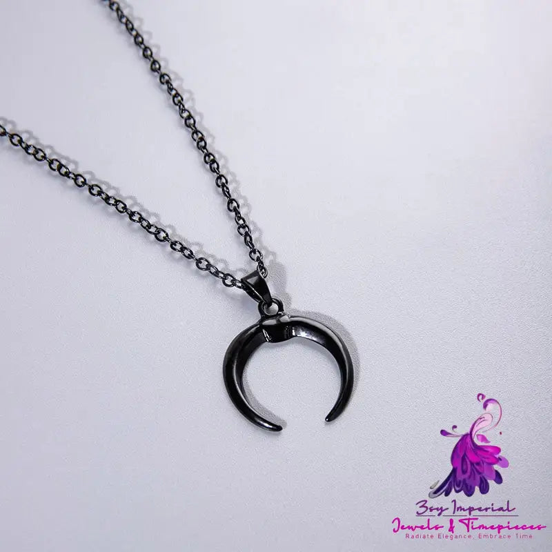 Black Witch Horn Necklace