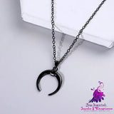 Black Witch Horn Necklace