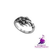 Retro Punk Halloween Eagle Claw Ring