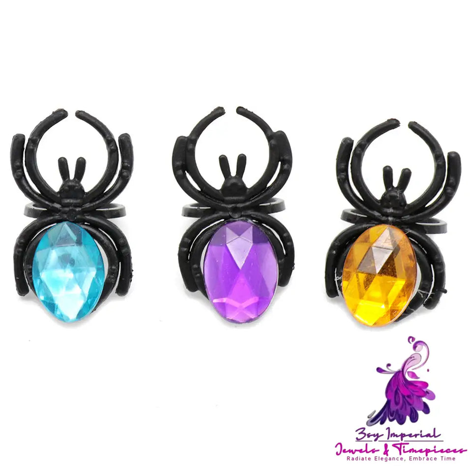 Gem Spider Plastic Toy Ring