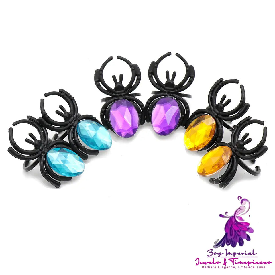 Gem Spider Plastic Toy Ring