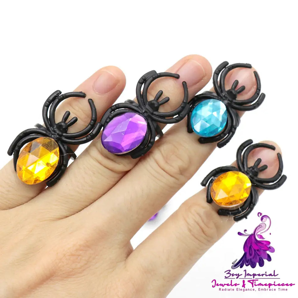 Gem Spider Plastic Toy Ring