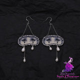 Halloween Niche Pearl Earring Clip