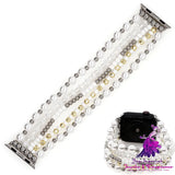 Pearl Rice Beads White Hand Beaded Watch Strap