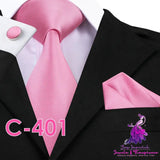 Solid Silk Neck Tie Set