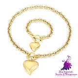 Heart OT Buckle Jewelry Set