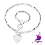 Heart OT Buckle Jewelry Set