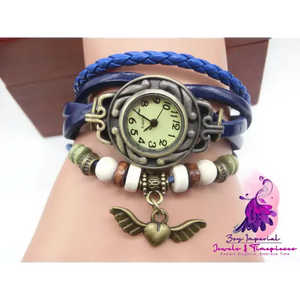 Vintage Flying Heart Bracelet Watch