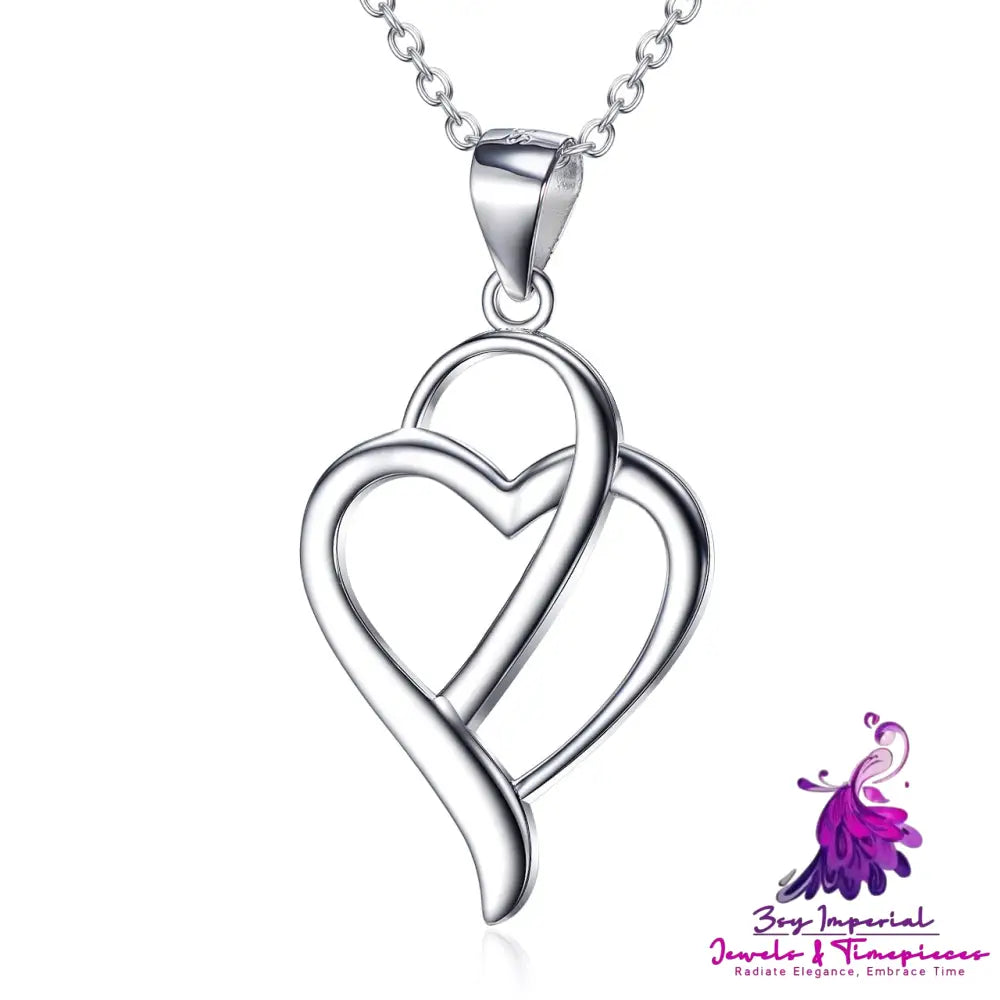 Heart Shape Sterling Silver Necklace